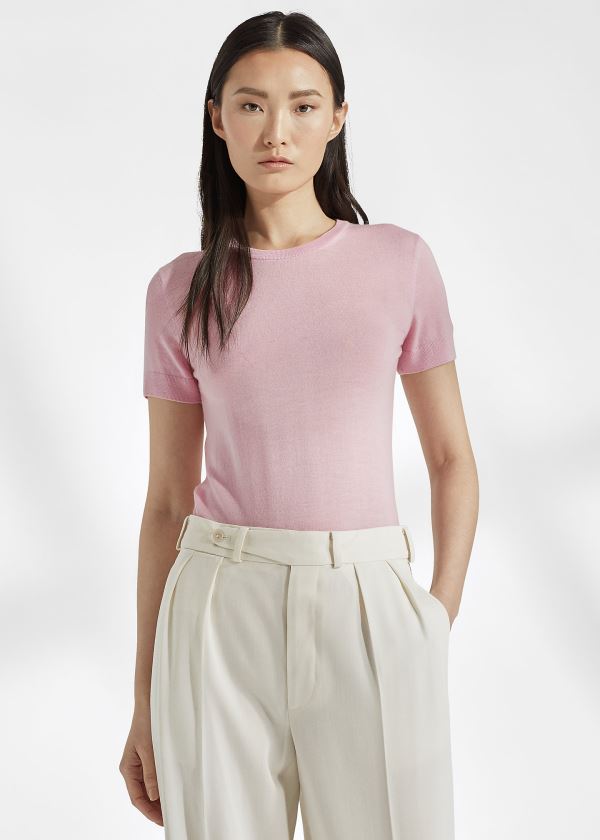 Women's Ralph Lauren Cashmere Short-Sleeve Sweater | 236815RWL